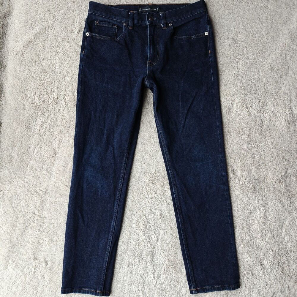 Everlane Uniform Slim Jeans Men's 30x28 Dark Wash Blue Stretch Organic Cotton